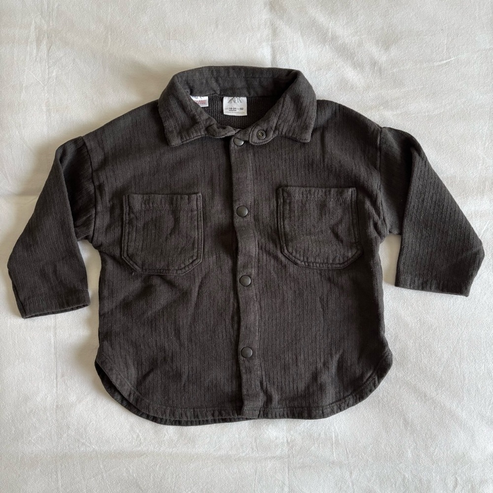 Zara Kids Black Button-Up Shirt
